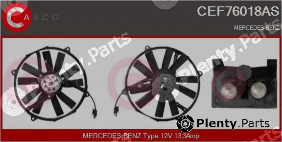 Casco CEF76018AS — Electric Motor, radiator fan