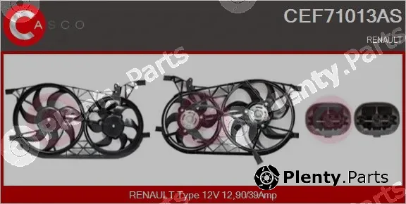 Casco CEF71013AS — Electric Motor, radiator fan