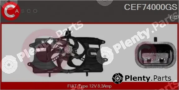 Casco CEF74000GS — Electric Motor, radiator fan