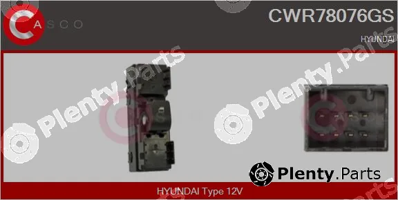 Casco CWR78076GS — Switch, window regulator
