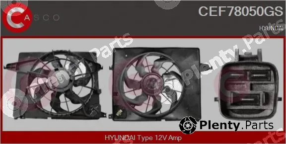 Casco CEF78050GS — Electric Motor, radiator fan