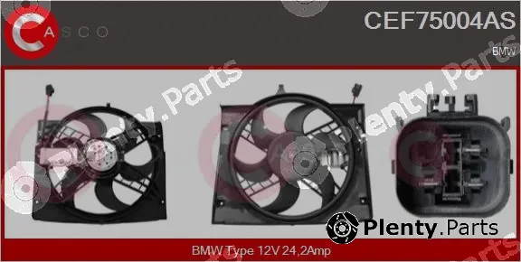 Casco CEF75004AS — Electric Motor, radiator fan