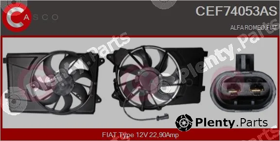 Casco CEF74053AS — Electric Motor, radiator fan