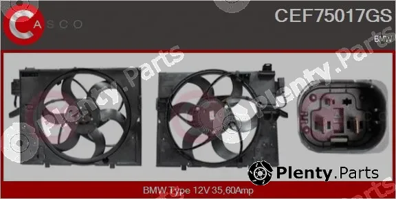 Casco CEF75017GS — Electric Motor, radiator fan
