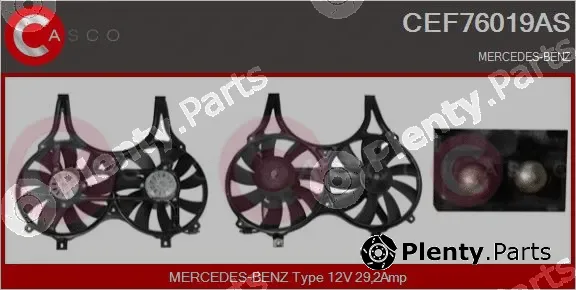 Casco CEF76019AS — Electric Motor, radiator fan
