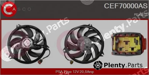 Casco CEF70000AS — Electric Motor, radiator fan