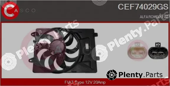 Casco CEF74029GS — Electric Motor, radiator fan