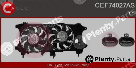 Casco CEF74027AS — Electric Motor, radiator fan