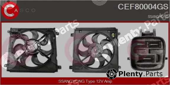 Casco CEF80004GS — Electric Motor, radiator fan