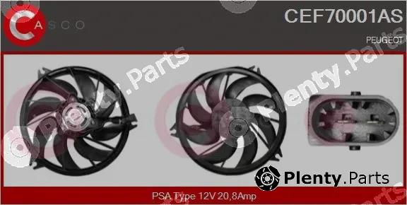 Casco CEF70001AS — Electric Motor, radiator fan