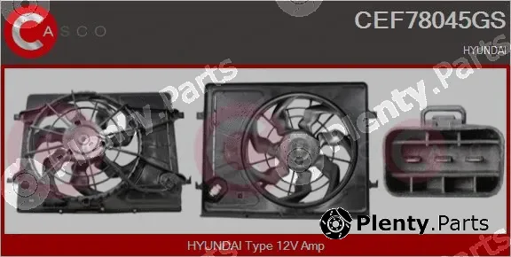 Casco CEF78045GS — Electric Motor, radiator fan
