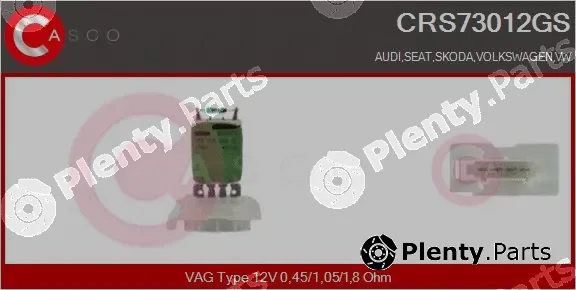 Casco CRS73012GS — Resistor, interior blower