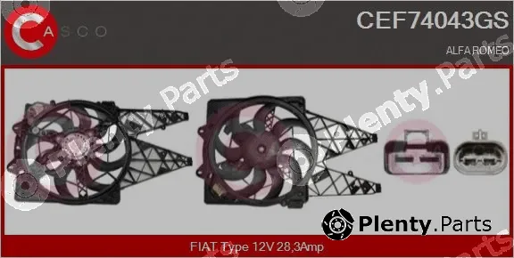 Casco CEF74043GS — Electric Motor, radiator fan