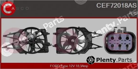 Casco CEF72018AS — Electric Motor, radiator fan
