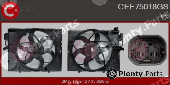 Casco CEF75018GS — Electric Motor, radiator fan