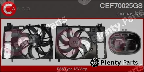 Casco CEF70025GS — Electric Motor, radiator fan