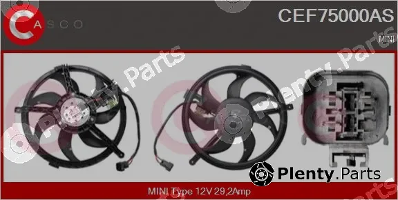 Casco CEF75000AS — Electric Motor, radiator fan