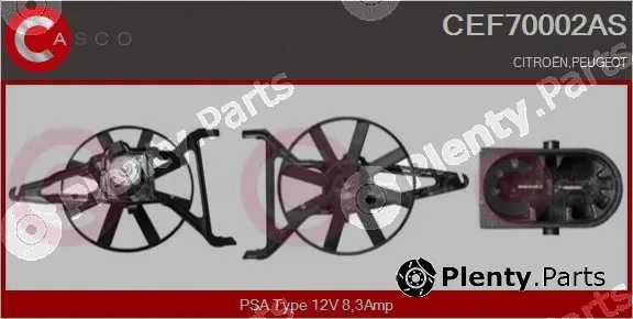 Casco CEF70002AS — Electric Motor, radiator fan