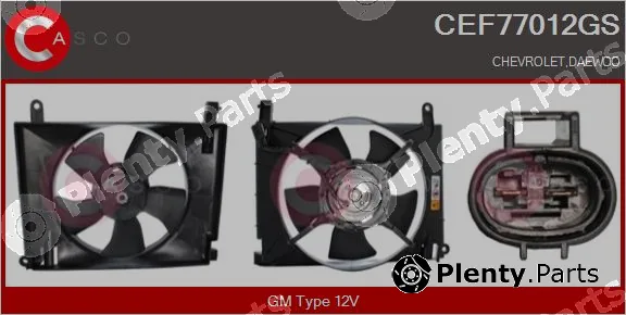 Casco CEF77012GS — Electric Motor, radiator fan