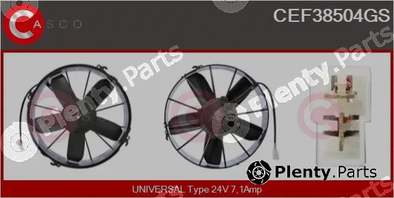 Casco CEF38504GS — Electric Motor, radiator fan