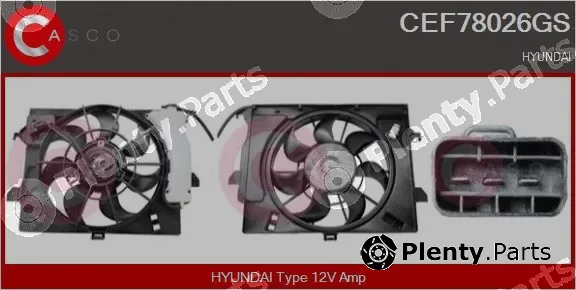 Casco CEF78026GS — Electric Motor, radiator fan