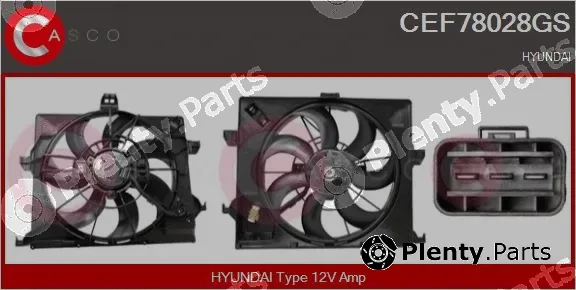 Casco CEF78028GS — Electric Motor, radiator fan