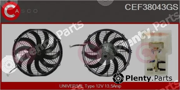 Casco CEF38043GS — Electric Motor, radiator fan