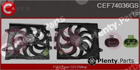 Casco CEF74036GS — Electric Motor, radiator fan