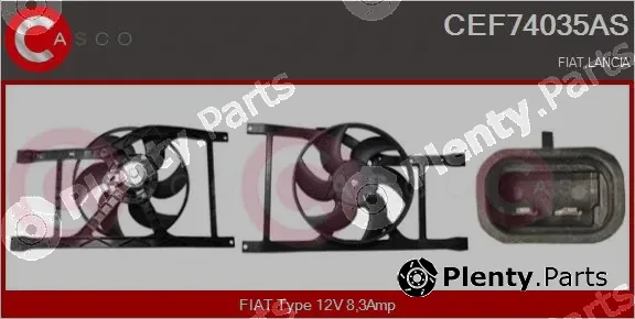 Casco CEF74035AS — Electric Motor, radiator fan