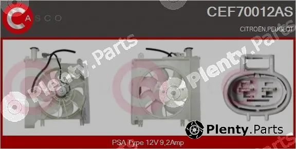 Casco CEF70012AS — Electric Motor, radiator fan