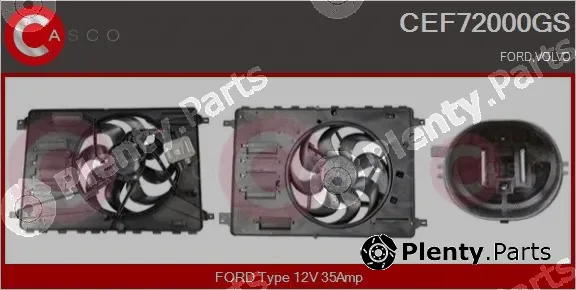 Casco CEF72000GS — Electric Motor, radiator fan