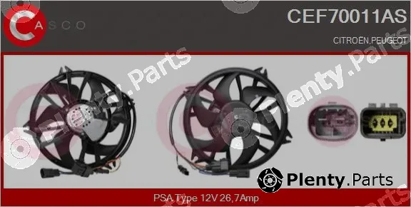 Casco CEF70011AS — Electric Motor, radiator fan