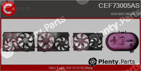 Casco CEF73005AS — Electric Motor, radiator fan