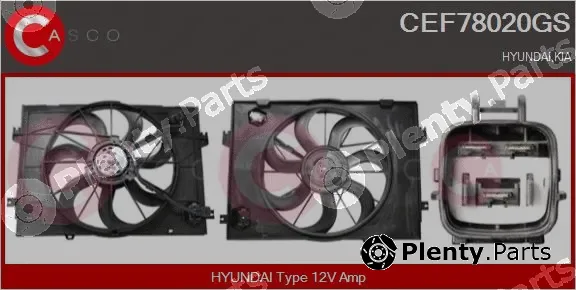 Casco CEF78020GS — Electric Motor, radiator fan
