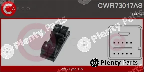 Casco CWR73017AS — Switch, window regulator