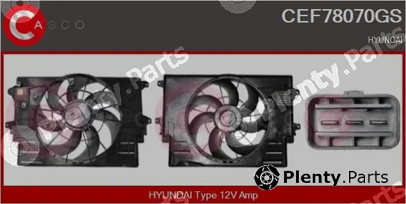 Casco CEF78070GS — Electric Motor, radiator fan