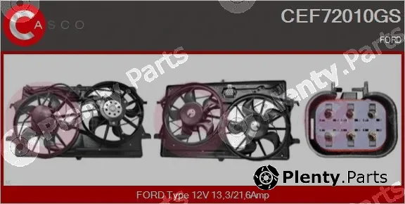 Casco CEF72010GS — Electric Motor, radiator fan