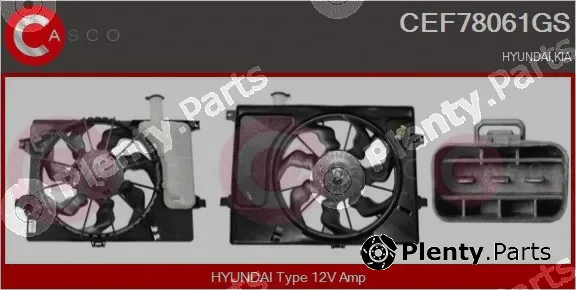 Casco CEF78061GS — Electric Motor, radiator fan