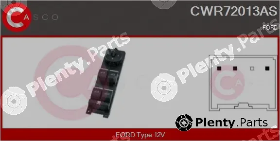 Casco CWR72013AS — Switch, window regulator