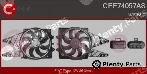 Casco CEF74057AS — Electric Motor, radiator fan