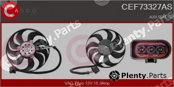 Casco CEF73327AS — Fan, engine cooling