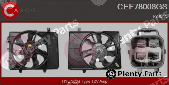 Casco CEF78008GS — Electric Motor, radiator fan