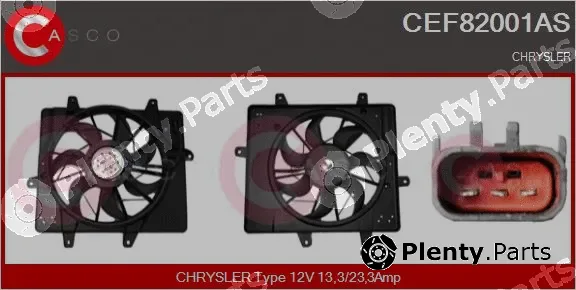 Casco CEF82001AS — Electric Motor, radiator fan