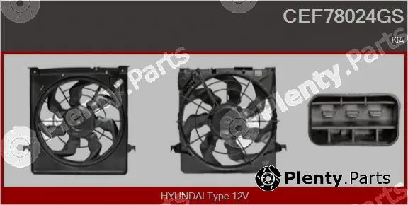 Casco CEF78024GS — Electric Motor, radiator fan