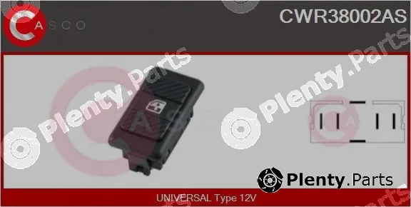Casco CWR38002AS — Switch, window regulator