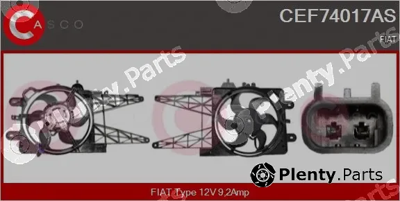 Casco CEF74017AS — Electric Motor, radiator fan