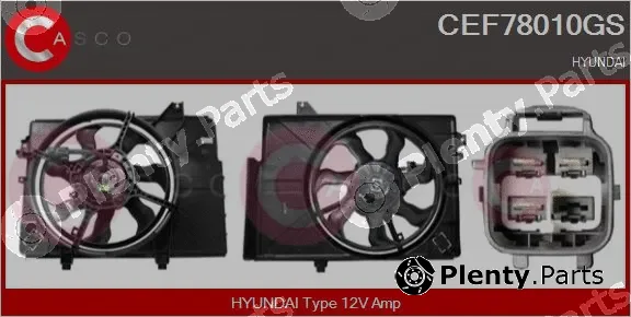 Casco CEF78010GS — Electric Motor, radiator fan