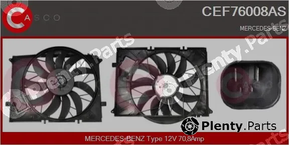 Casco CEF76008AS — Electric Motor, radiator fan