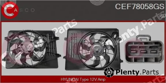Casco CEF78058GS — Electric Motor, radiator fan
