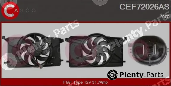 Casco CEF72026AS — Electric Motor, radiator fan